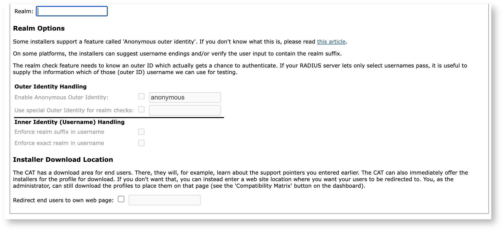 'How to....' eduroam > A guide to eduroam CAT for IdP administrators ver. 2.2.2 > CATprofilepage2.png